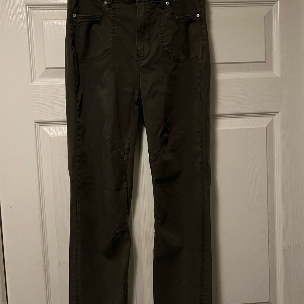 PAIGE Olive Green Drew Pants with Utility Pockets